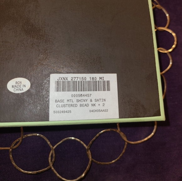 Ross-Simons Base Metal Shiny & Saton Clustered Bead, Gold Tone Necklace - Picture 5 of 5